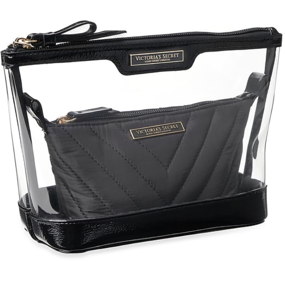 Transparent Black Women's Cosmetic Bag - Picture 7 of 9